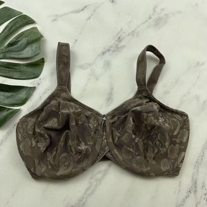 Wacoal Awareness Bra Size 34 DDD Taupe Gray Floral Lace Underwire 85567